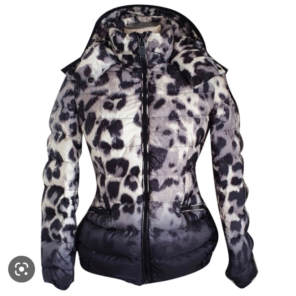 Sold - Moncler leopard print ombré puffer jacket